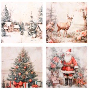 Set of Four Christmas Pillow Covers NWOT